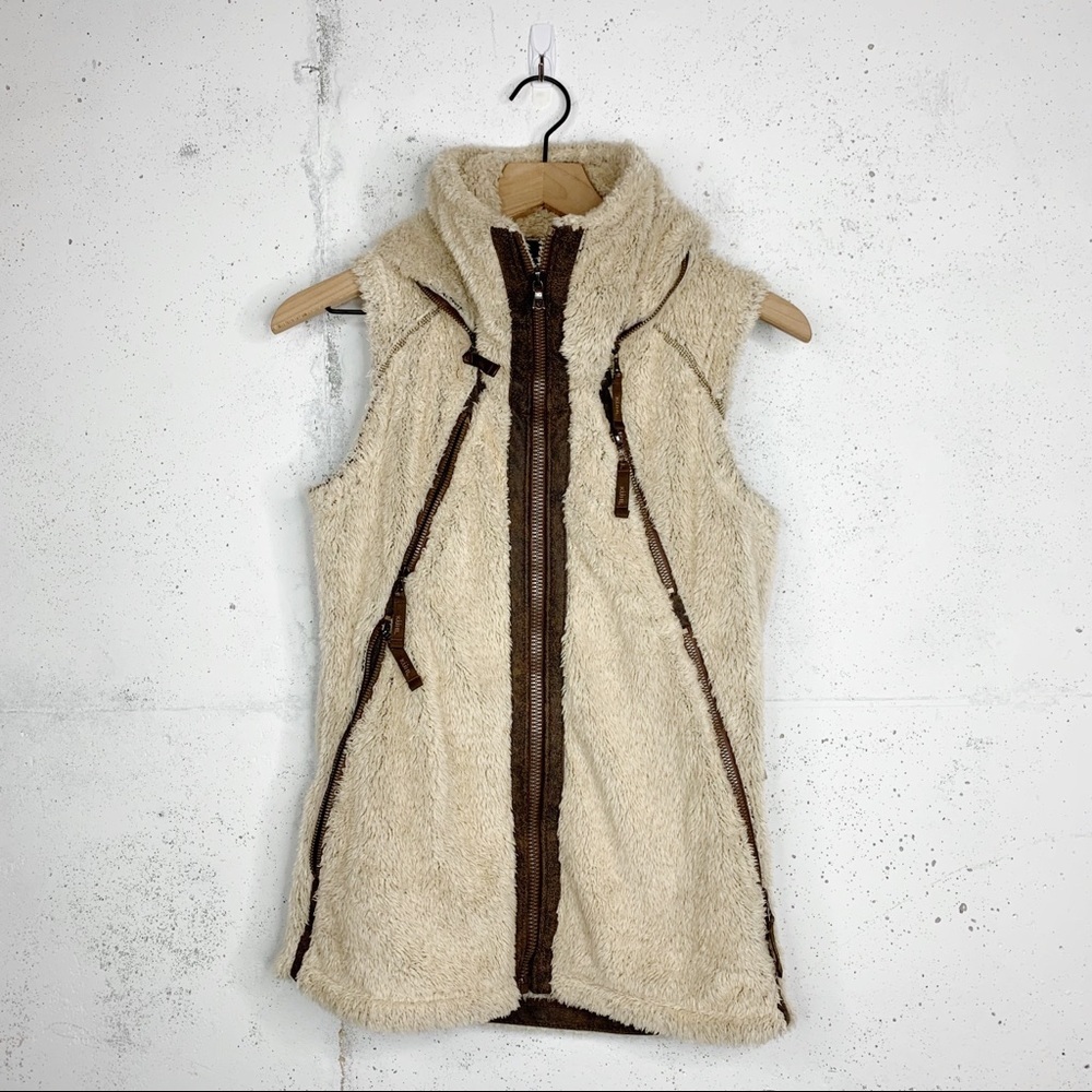 Kuhl Shearling Fleece Zip Up Sweater Vest Size XSmall